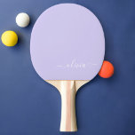 Raquette De Ping Pong Lavande Purple Script Moderne Fille Monogramme Nom<br><div class="desc">Lavande Purple Script Monogramme Nom Ping Pong Paddle. Cela rend le cadeau parfait pour 16 ans,  mariage,  douche nuptiale,  anniversaire,  baby shower ou bachelorette pour quelqu'un qui aime le luxe glam et les styles chic.</div>