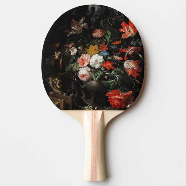 Raquette De Ping Pong Le bouquet renversé par Abraham Mignon (Devant)