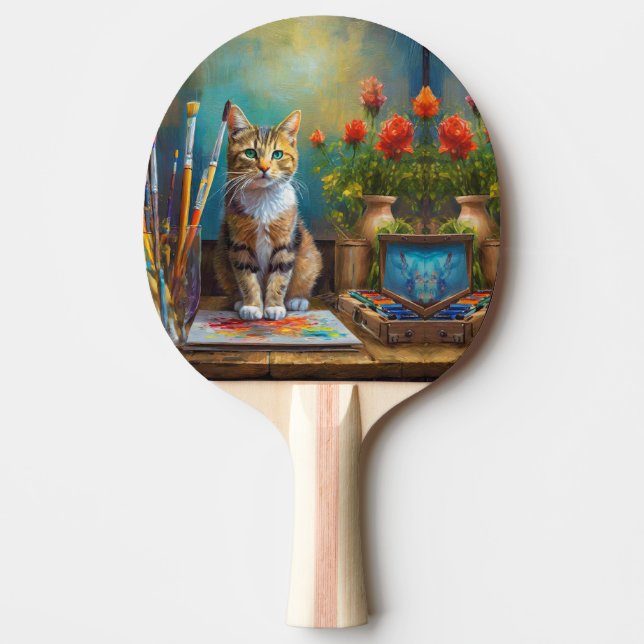 Raquette De Ping Pong Le Chat Artistique (Devant)