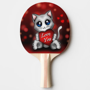 Raquette De Ping Pong Le chaton t'aime