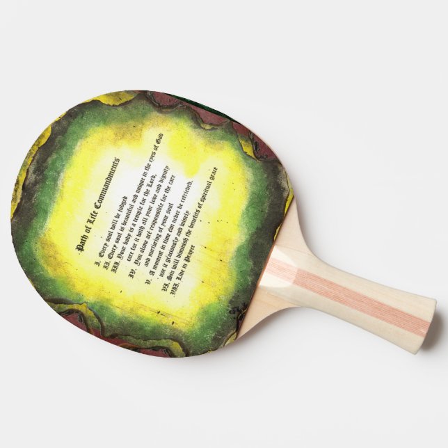 Raquette De Ping Pong Le chemin de vie des commandements (Côté)