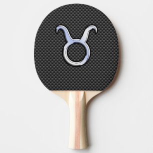 Raquette De Ping Pong Le chrome de Taureau comme le zodiaque se