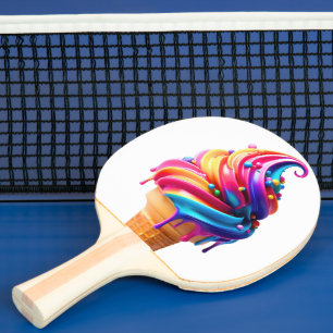 Raquette De Ping Pong Le cône de glace classique de SlipperyJoe's vibran