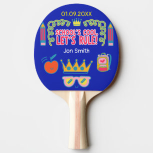 Raquette De Ping Pong "Le cool de l’école, régnons" Cadeau personnalisé