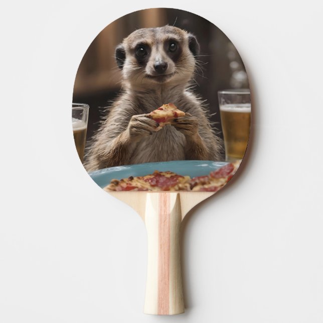 Raquette De Ping Pong Le Déjeuner De Meerkat Sneaky, (Devant)