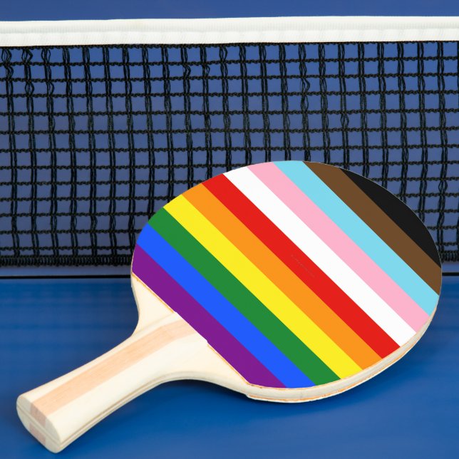 Raquette De Ping Pong Le drapeau de fierté à onze bandes de SlipperyJoe' (Insitu)