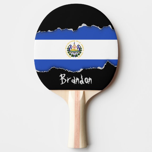 Raquette De Ping Pong Le drapeau du Salvador (Devant)