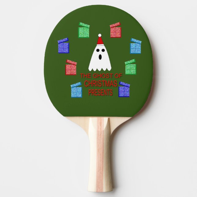 Raquette De Ping Pong Le fantôme de Noël présente drôle (Devant)