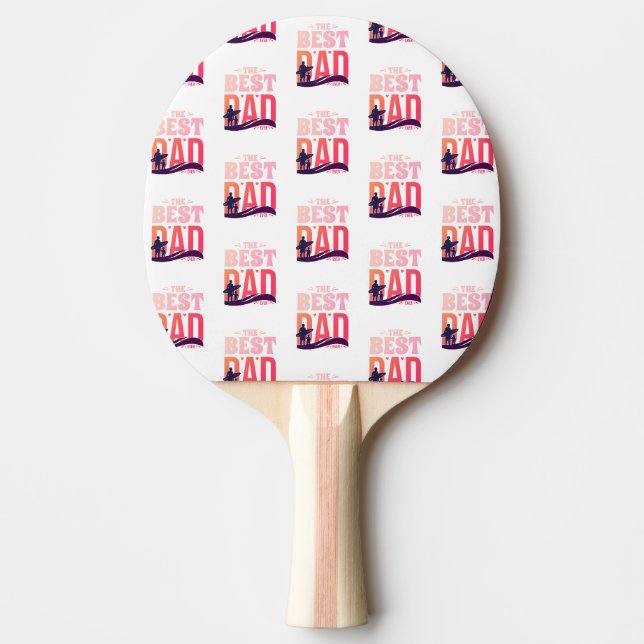 Raquette De Ping Pong Le Meilleur Papa du Monde (Devant)