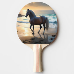 Raquette De Ping Pong Le Palomino Horse Sur La Plage,