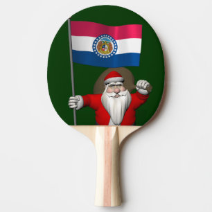 Raquette De Ping Pong Le Père Noël Avec L'Ensigne Du Missouri
