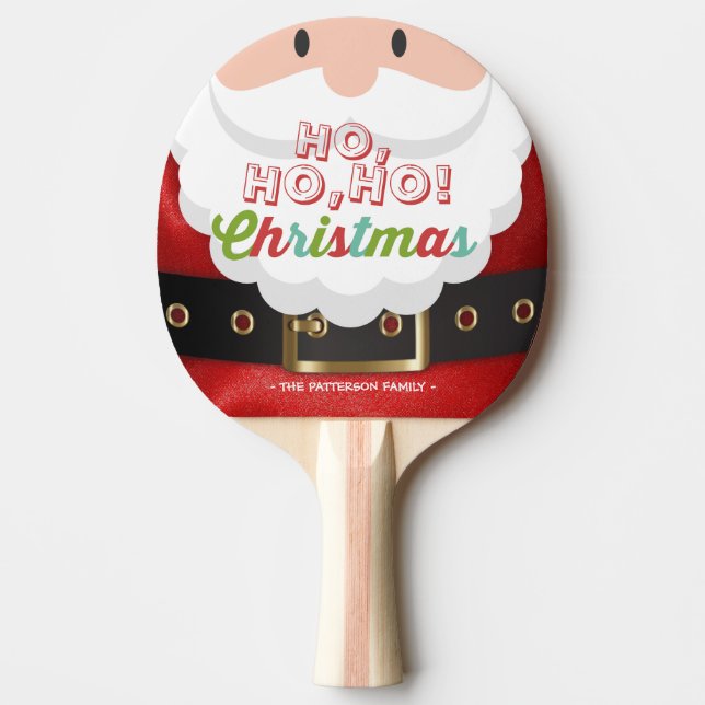 Raquette De Ping Pong Le Père Noël Costume Ho Ho Noël Bonne année (Devant)