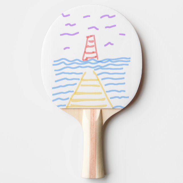 Raquette De Ping Pong Le phare et la jetée (Devant)