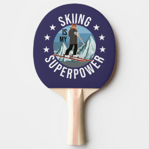 Raquette De Ping Pong Le Ski Est Ma Superpuissance