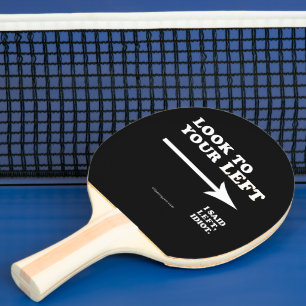 Raquette De Ping Pong Le SlipperyJoe regarde à votre gauche épais géomét