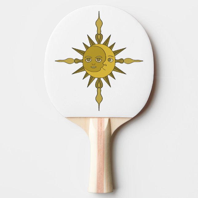 Raquette De Ping Pong Le soleil et la lune (Devant)
