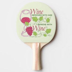 Raquette De Ping Pong Le vin s'améliore avec l'âge
