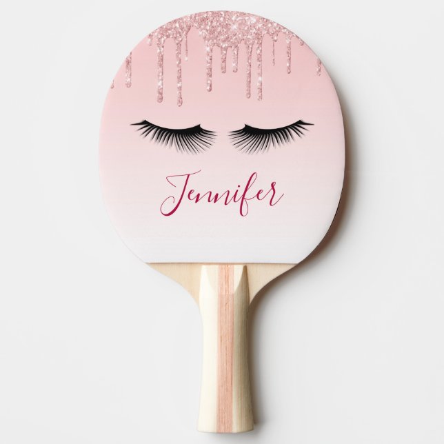 Raquette De Ping Pong Lecteurs de Parties scintillant rose moderne et ci (Devant)