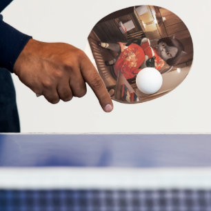 Raquette De Ping Pong Lecture Chat à Cheongsam