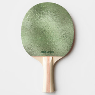 Raquette De Ping Pong Léger vert irisé brillant texture en verre