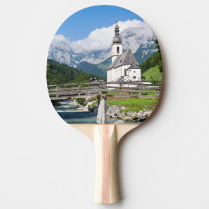 Raquette De Ping Pong L'église paroissiale de Ramsau en Bavière, Allem