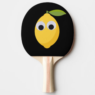 Raquette De Ping Pong Lemon, sweet fruit with googly eyes