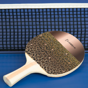 Raquette De Ping Pong Leopard brun noir nom élégant
