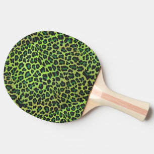 Raquette De Ping Pong Léopard noir et vert
