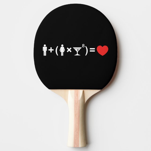 Raquette De Ping Pong L'équation d'amour pour les femmes (Devant)