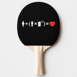 Raquette De Ping Pong L'équation d'amour pour les hommes