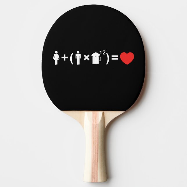 Raquette De Ping Pong L'équation d'amour pour les hommes (Devant)