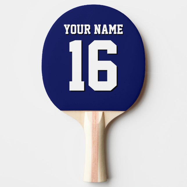 Raquette De Ping Pong L'équipe de Jersey de sports Blue Navy (Devant)