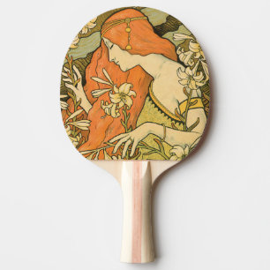 Raquette De Ping Pong L'Ermitage Française Nouveau Femme dans le champ d