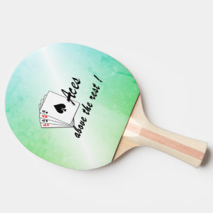 Raquette De Ping Pong Les accès au-dessus du reste vert