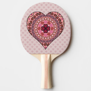 Raquette De Ping Pong Les calques de la pagaie de coeur