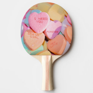 RAQUETTE DE PING PONG LES COEURS DE LA BOUGIE DE VALENTINE