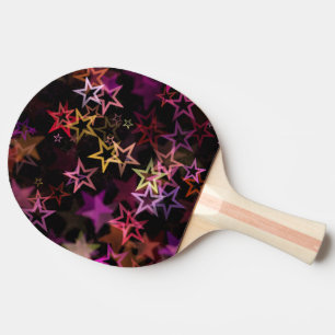 Raquette De Ping Pong Les Étoiles Colorées Dansent En Toute Sensation
