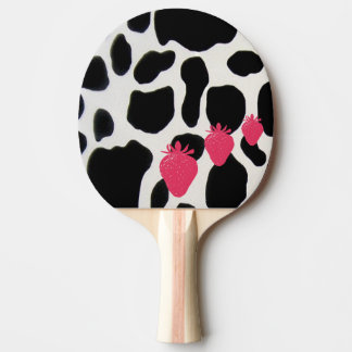 Raquette De Ping Pong Les fraises sur la vache Imprimer