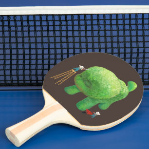 Raquette De Ping Pong Les jardiniers de chats et les animaux verts