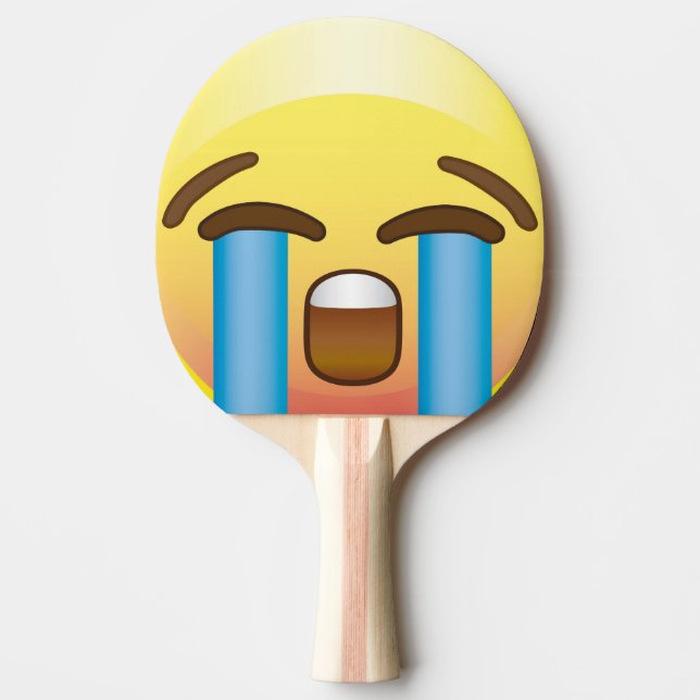 Raquette De Ping Pong Les larmes tristes pleurantes Emoji font face à la (Devant)