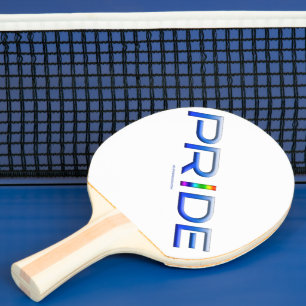 Raquette De Ping Pong Les lettres métalliques du mot de fierté de Slippe