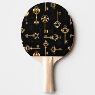 Raquette De Ping Pong Les Patters de Seamless avec Golden Keys