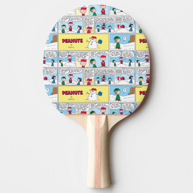 Raquette De Ping Pong Les souvenirs de baseball de Charlie Brown (Devant)