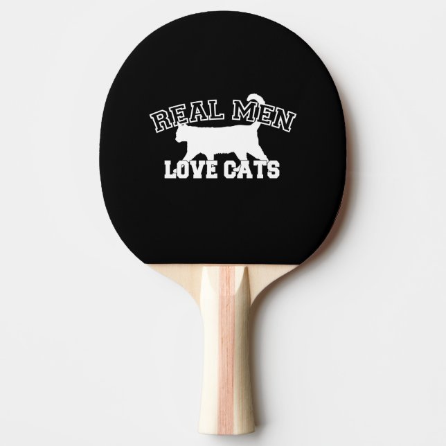 Raquette De Ping Pong Les vrais chats d'amour d'hommes celui-ci est (Devant)