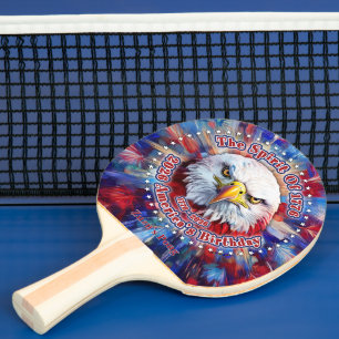 Raquette De Ping Pong L'esprit de 1776, 2026 l'aigle rouge de feu d'Amér