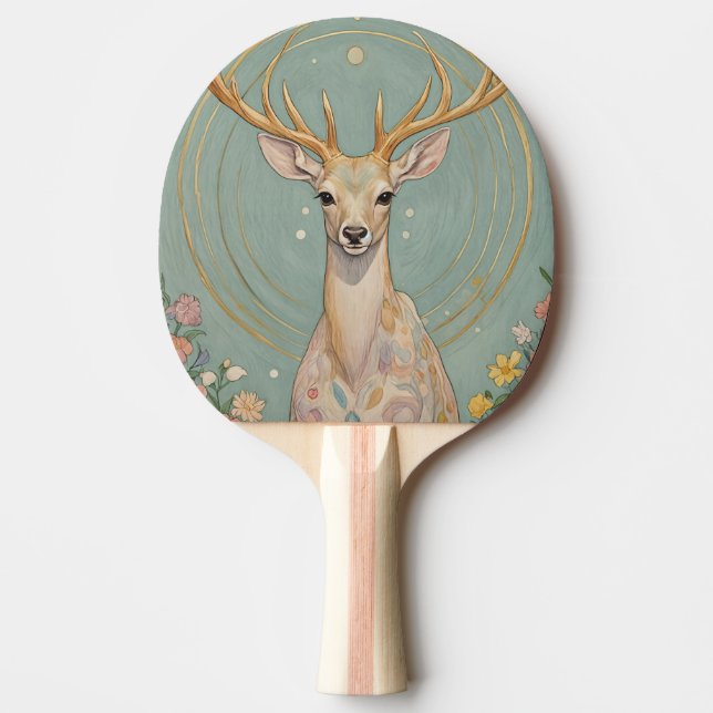 Raquette De Ping Pong L'Esprit Doux : Un Cerf Pastel (Devant)