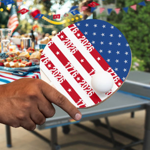 Raquette De Ping Pong L'étoile et les bandes du 250e anniversaire de l'A