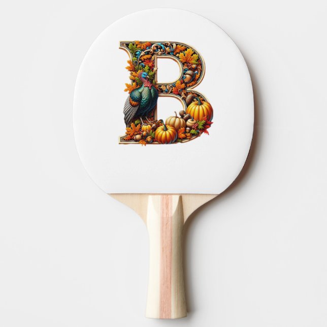 Raquette De Ping Pong Letter B in Thanksgiving style (Devant)