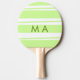 Raquette De Ping Pong LETTRE motif grecque néon rayures vertes