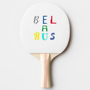 Raquette De Ping Pong Lettres Belarus Беларусь Coloré